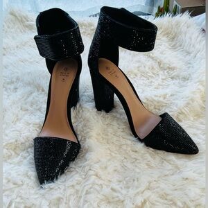 Call it Spring black blinged high heels Size 7.5
